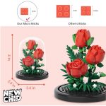ست ساختنی میکرو گل رز با قاب شیشه ای - Image 3