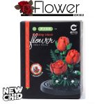 ست ساختنی میکرو گل رز با قاب شیشه ای - Image 2